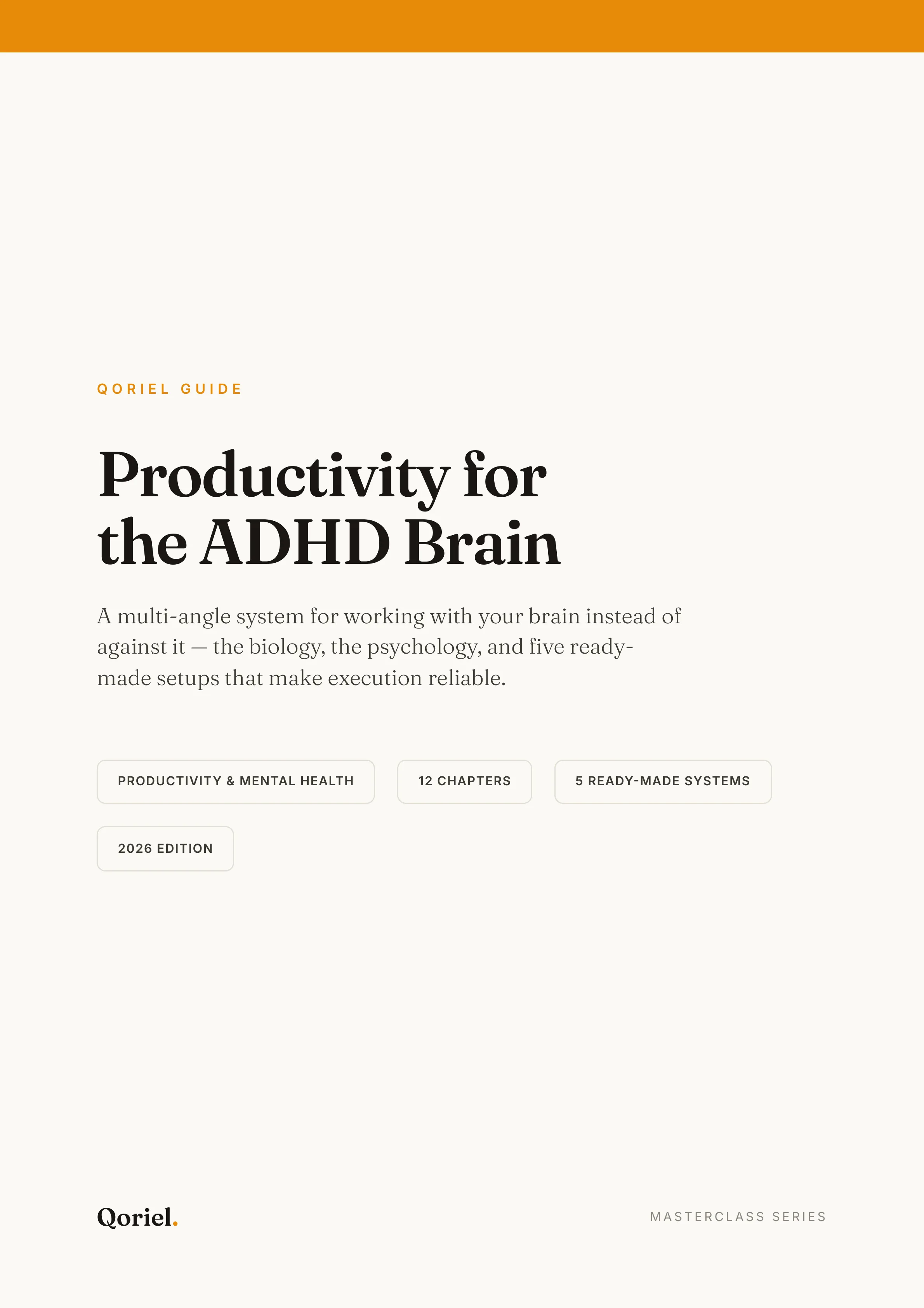 Preview of the first section of the Productivity for the ADHD Brain guide